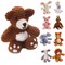 Leisure Arts Little Crochet Friend Animals Crochet Kit, Bear, 8", Complete Kit, Learn To Animal Starter Kit For All Ages, Includes Instructions, Diy Amigurumi Kits